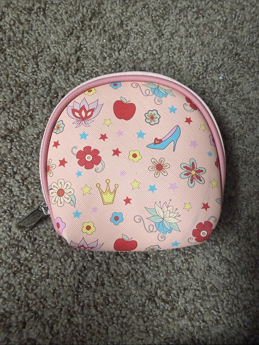 Pink Floral & Princess Small Zip Pouch